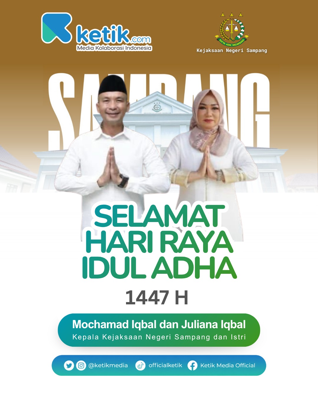 Thumbnail Ucapan Selamat Hari Raya Idul Adha 1447 oleh Kejaksaan Negeri Sampang