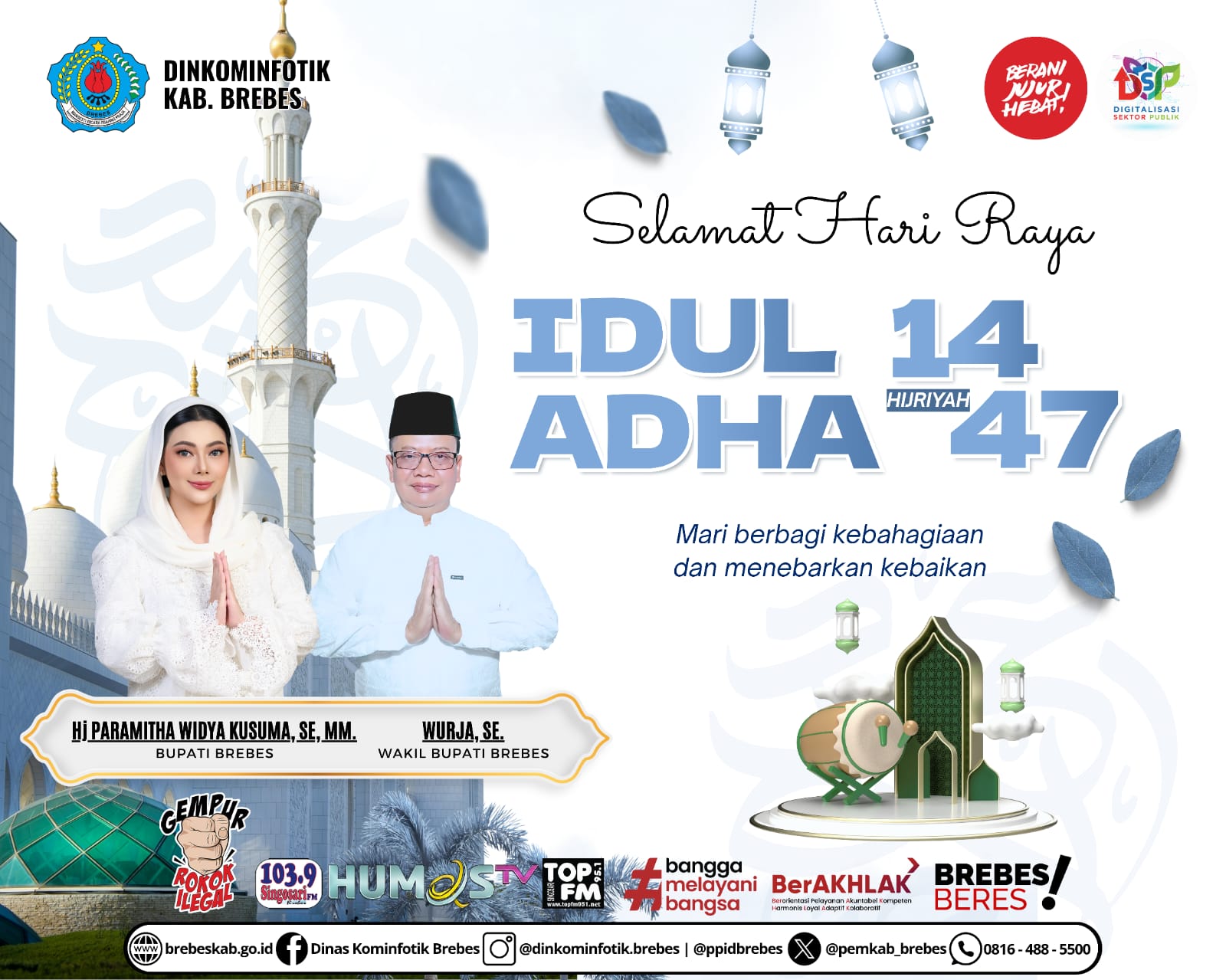 Thumbnail Ucapan Selamat Hari Raya Idul Adha oleh Dinkominfotik Kabupaten Brebes