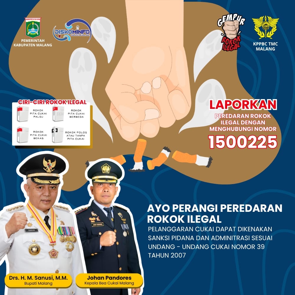 Thumbnail Tayangan Gempur Rokok Ilegal oleh Diskominfo Kabupaten Malang