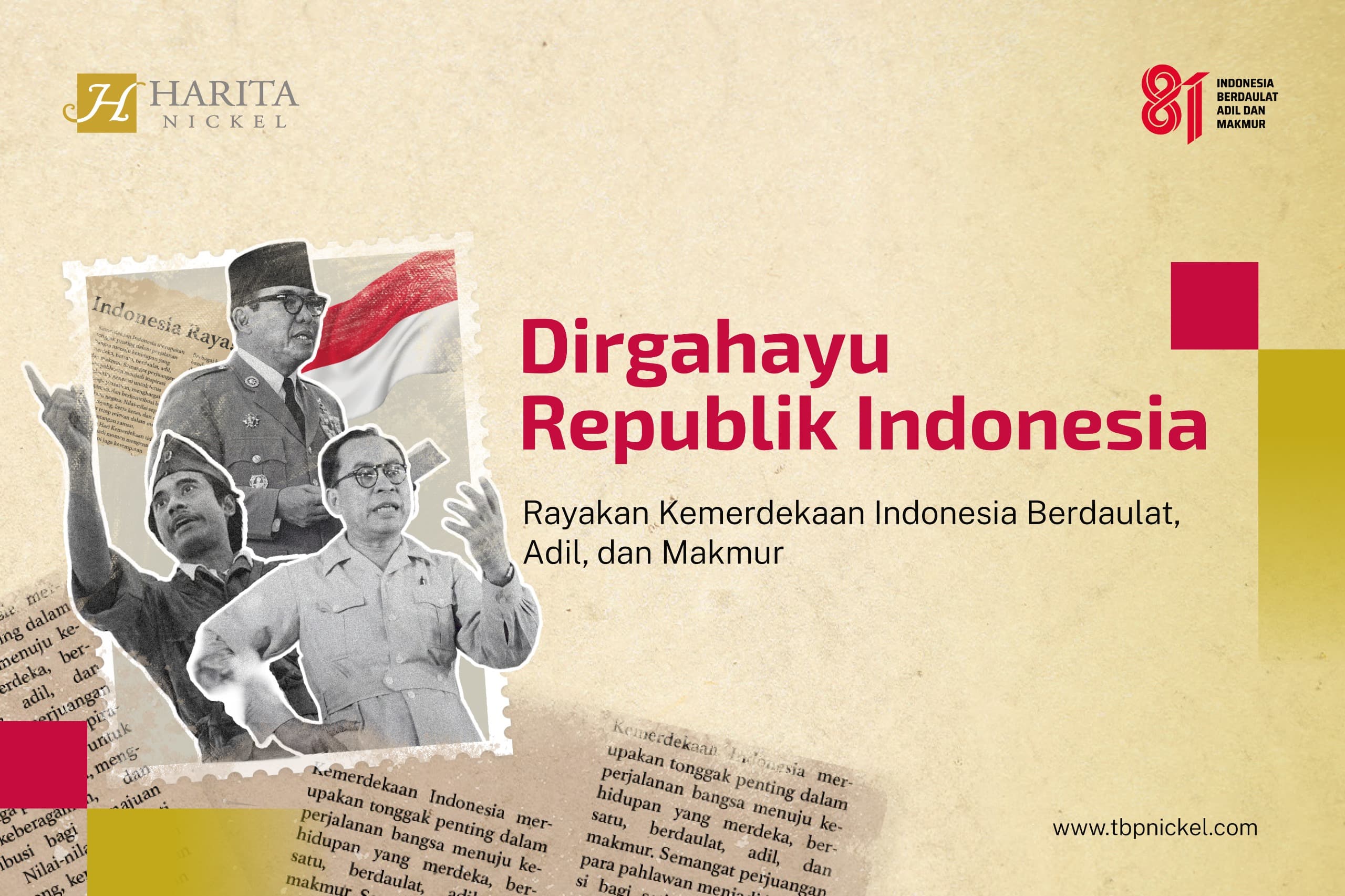 Ucapan Dirgahayu Republik Indonesia ke-81 oleh Harita Nickel