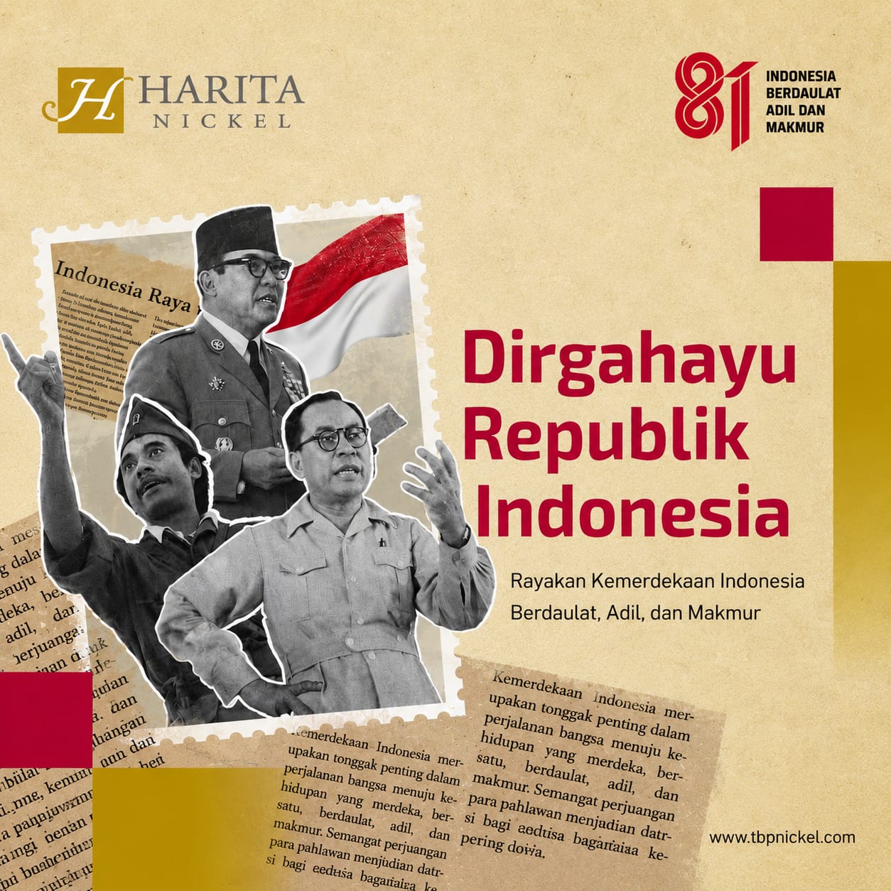 Ucapan Dirgahayu Republik Indonesia ke-81 oleh Harita Nickel