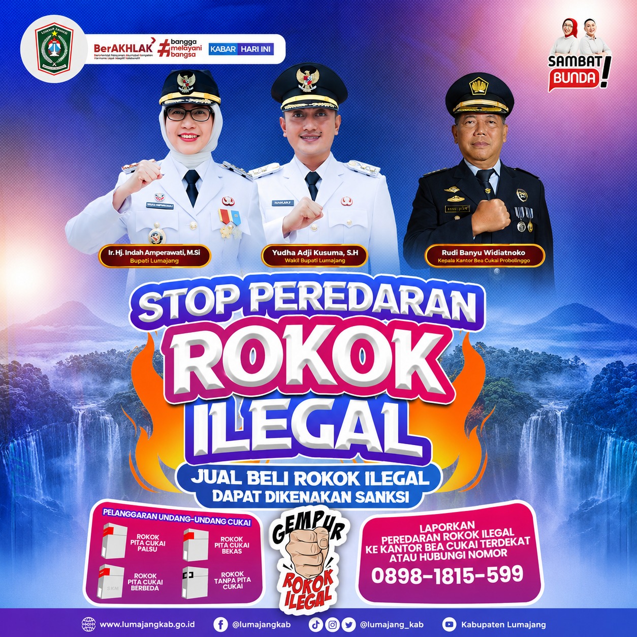 Stop Peredaran Rokok Ilegal oleh Diskominfo Kabupaten Lumajang