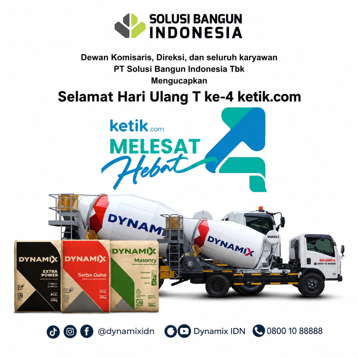 Ucapan Selamat Ulang Tahun Ketik.com ke-4 oleh PT Solusi Bangun Indonesia