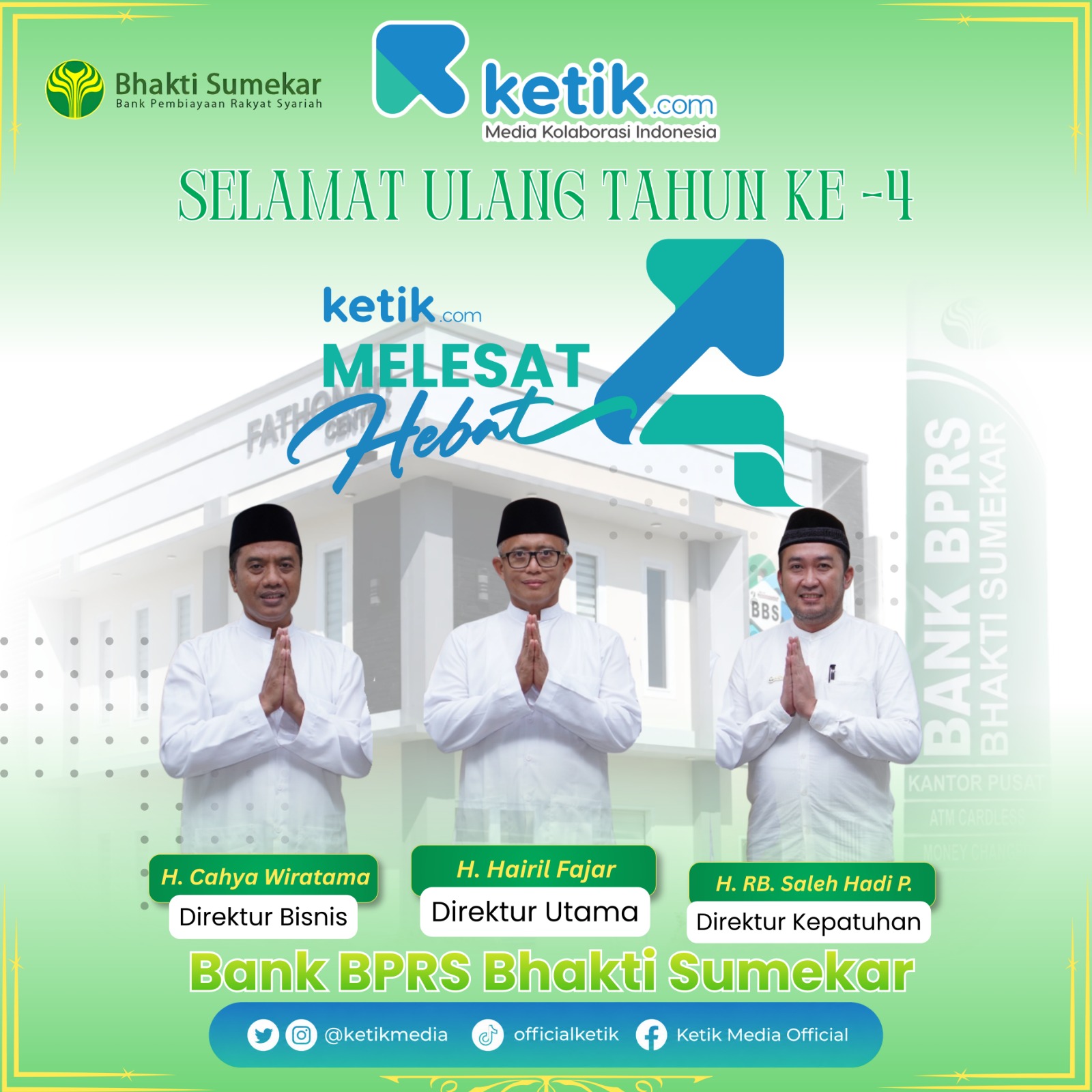Ucapan Selamat Ulang Tahun ke-4 Ketik.com oleh Bank BPRS Bhakti Sumekar