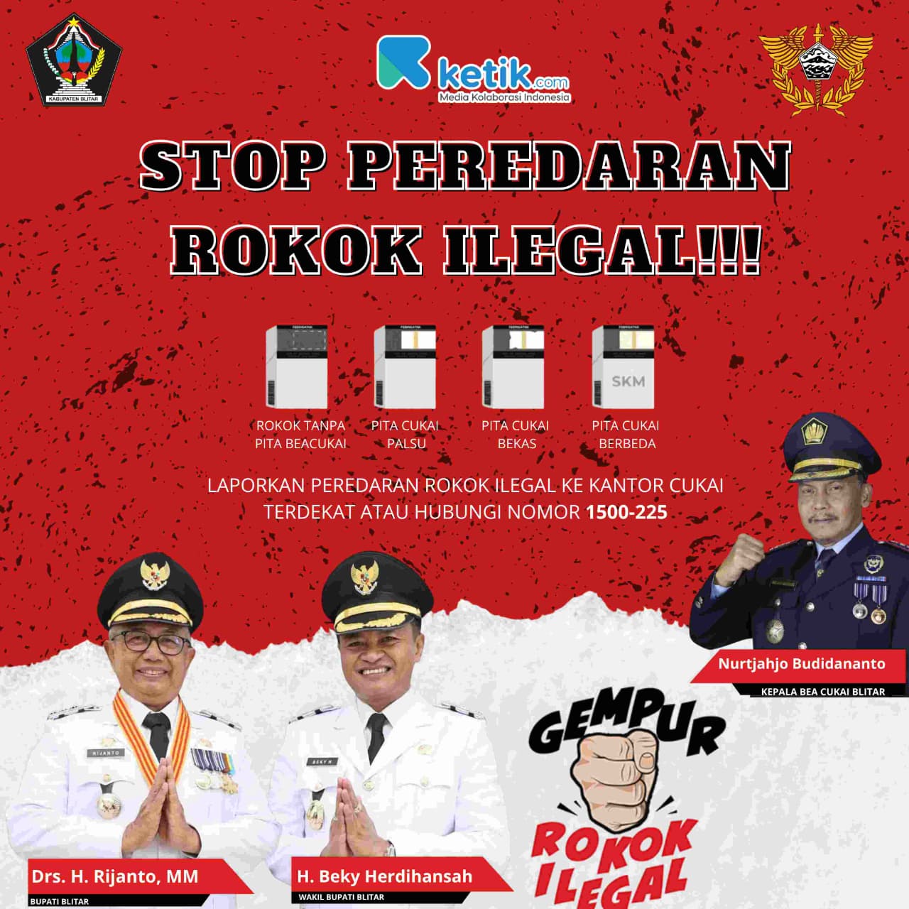 Penayangan Display Gempur Rokok Ilegal oleh Diskominfo Kabupaten Blitar (1)
