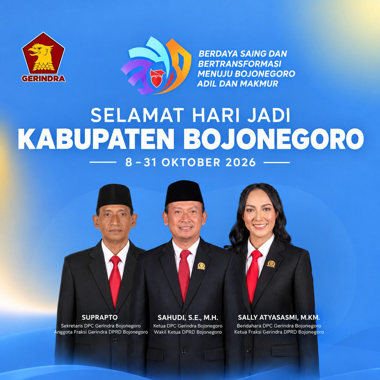 Ucapan Selamat Hari Jadi Kabupaten Bojonegoro oleh DPRD Kabupaten Bojonegoro pada 19 Oktober 2026