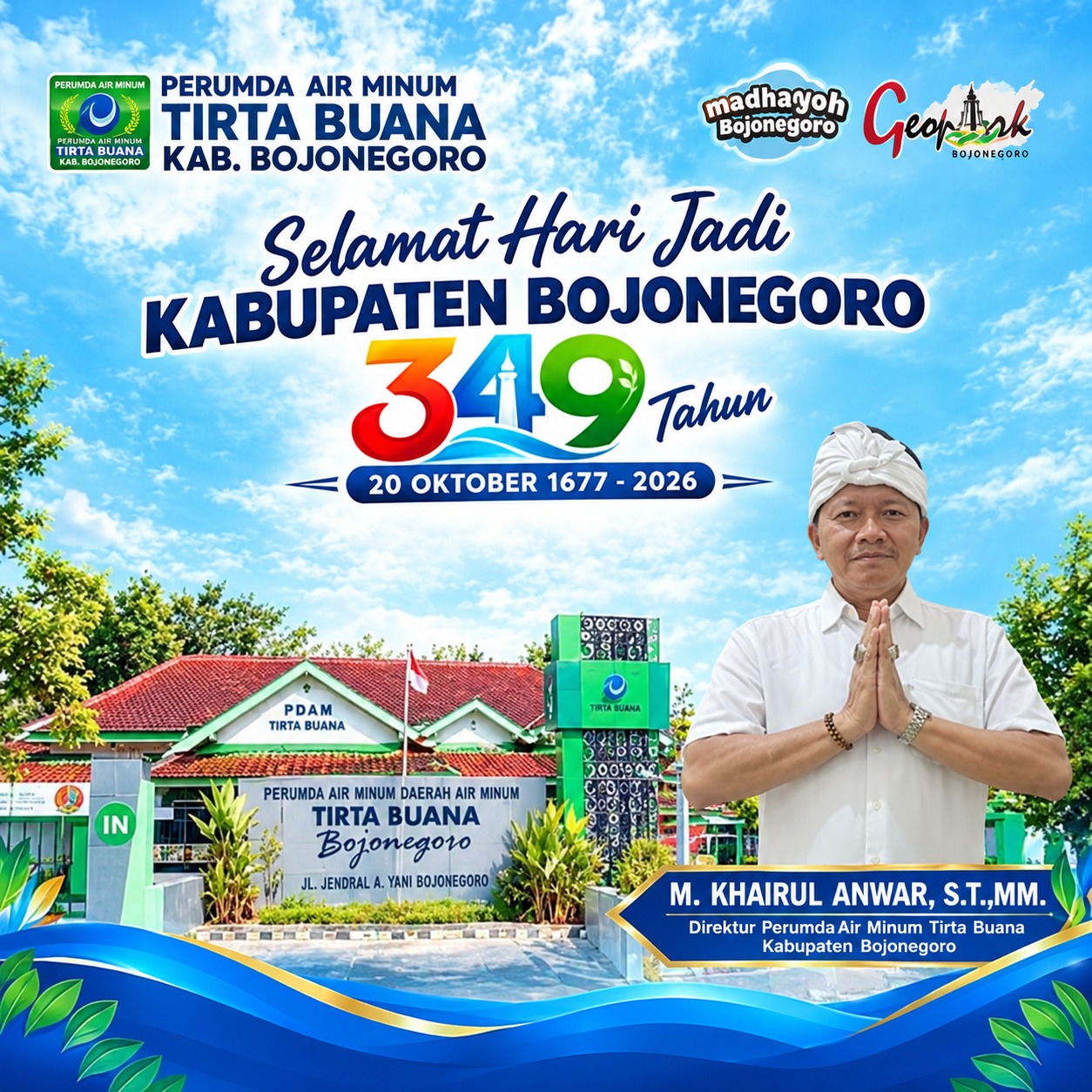 Ucpan Selamat Hari Jadi Kabupaten Bojonegoro ke 349 Tahun pada 20 Oktober 2026