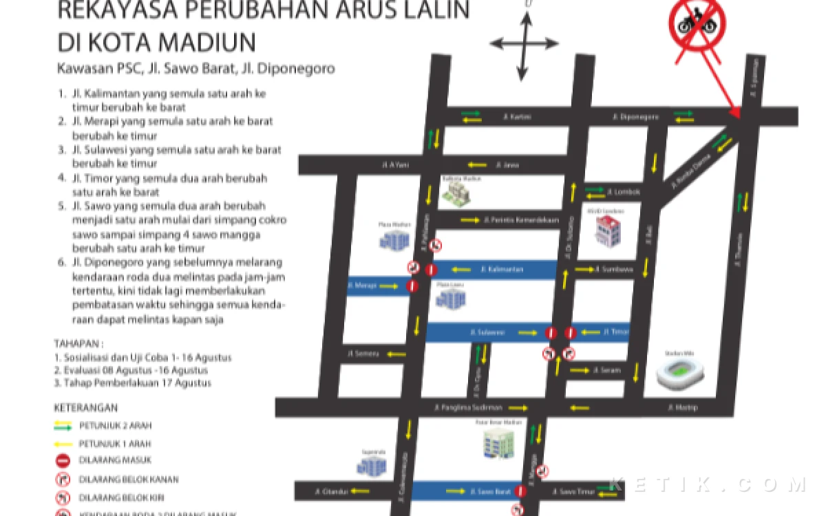 Thumbnail Berita - Berlaku Per 1 Agustus Beberapa Ruas Jalan di Kota Madiun Alami Perubahan, Simak Daftarnya!