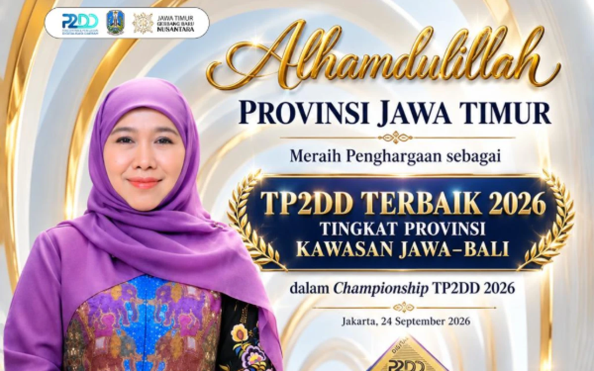 Thumbnail Berita - TP2DD Jatim Raih Provinsi Terbaik Se-Jawa Bali 2026, Gubernur Khofifah Pastikan Digitalisasi Berdampak Nyata