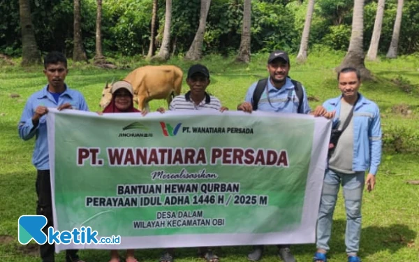 Thumbnail Berita - PT Wanatiara Persada Bagikan 13 Hewan Kurban ke Desa Lingkar Tambang