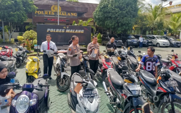 Thumbnail Berita - Polres Malang Panen Curanmor, Residivis dan Pelaku Lintas Pulau Dilibas