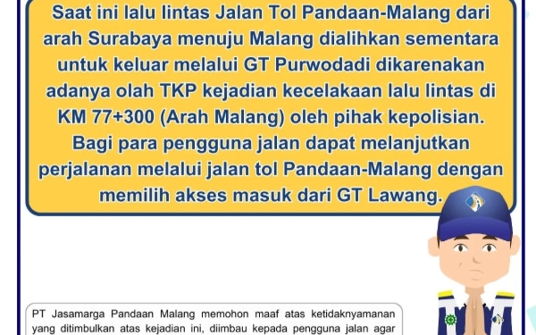Thumbnail Olah TKP Kecelakaan Maut Tol Pandaan-Malang, Arus Lalu Lintas Dialihkan ke Purwodadi