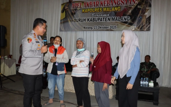 Thumbnail Berita - Jaga Kamtibmas, Kapolres Malang Apel Akbar Kebangsaan Bareng Ratusan Buruh