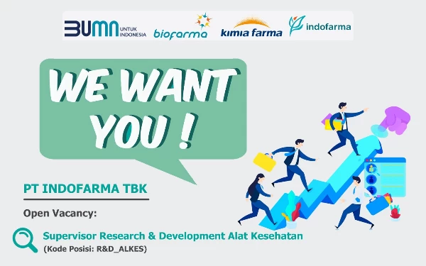 Thumbnail Loker BUMN Terbaru, INDOFARMA Buka Rekrutmen Posisi Supervisor!