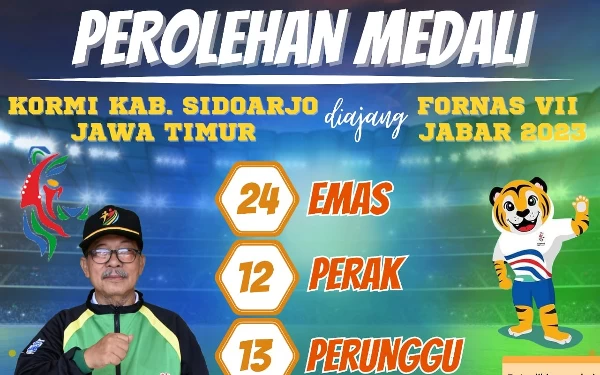 KORMI Sidoarjo Gemilang, Raih 49 Medali di Fornas VII