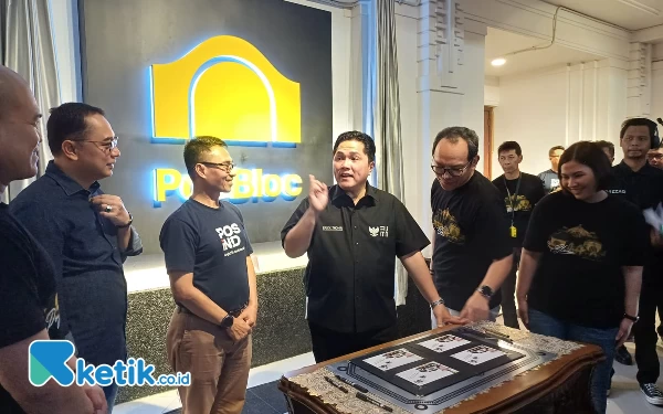 Thumbnail Wadahi Kreativitas Anak Surabaya, Menteri BUMN Resmikan Pos Bloc