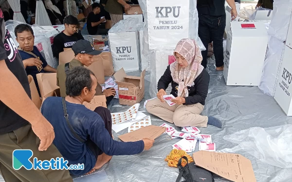 Baru 12 Kecamatan, KPU Kabupaten Kediri Kebut Setting Packing Logistik Pemilu 2024