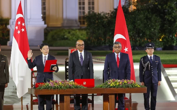 Thumbnail Lawrance Wong Resmi Dilantik Jadi PM Singapura, Ini Ucapan Jokowi