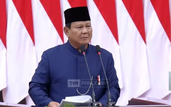 Thumbnail Menggebu-gebu Bela Wong Cilik, Pidato Perdana Presiden Prabowo Bolak-balik Dapat Standing Ovation