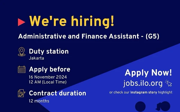 International Labour Organization Buka Lowongan Pekerjaan, Penempatan di Jakarta!