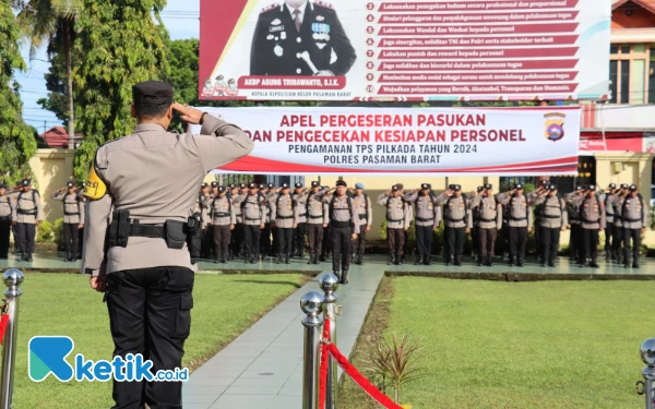 Polres Pasaman Barat Gelar Apel Kesiapan Pengamanan Pilkada 2024