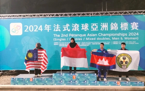 Kalahkan Dominasi Malaysia, Atlet Unesa Bawa Medali Emas di The 2nd Petanque Asian Championships