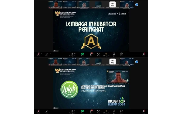 Thumbnail Unisma Raih Peringkat A Inkubator Award 2024 dari Kementerian UMKM