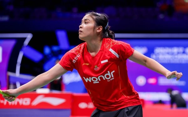 Thumbnail Gregoria Mariska Tunjung Dikandaskan Aya Ohori Straight Set BWF World Tour Finals 2024.