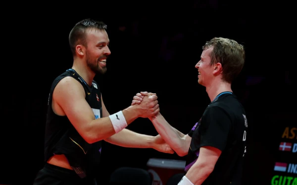 Thumbnail Ganda Putra Denmark Kim Astrup/Anders Skaarup Rasmussen Juara BWF World Tour Finals 2024