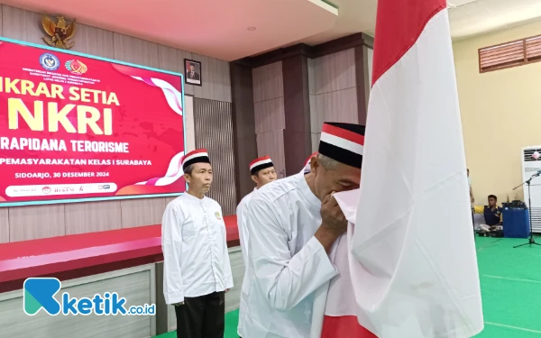 Thumbnail Lima Napi Terorisme Lapas Surabaya Ucap Ikrar dan Setia NKRI
