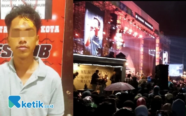 Thumbnail Ketahuan mencopet saat Konser Denny Caknan di Kota Malang, Warga Surabaya Ditangkap Polisi