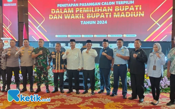 Sah! KPU Kabupaten Madiun Tetapkan Hari Wuryanto-Dr. Purnomo Sebagai Calon Terpilih