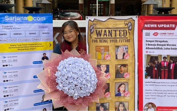 Thumbnail Sulap Kertas Bekas Skripsi jadi Buket Bunga, Alumni UB Malang Ini Banjir Pesanan