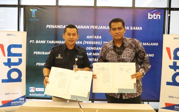 Thumbnail Tunjang Bisnis Perusahaan, Perumda Tugu Tirta Kota Malang Kolaborasi dengan BTN