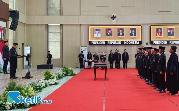 Thumbnail Jelang Akhir Jabatan, Pj Wali Kota Batu Rotasi Jabatan 8 Kepala Dinas