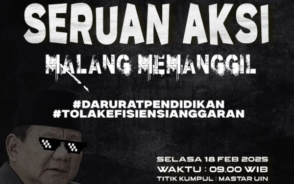 Thumbnail Siang Nanti, Mahasiswa se-Malang Raya Turun ke Jalan Sikapi Kebijakan Efisiensi Anggaran