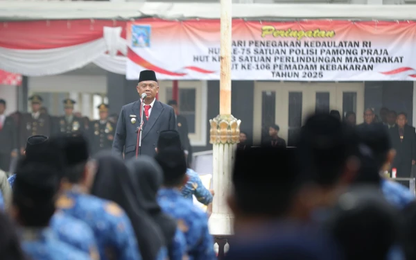 Inspektur Upacara, Bupati Sleman Serukan Semangat Persatuan dan Kesatuan