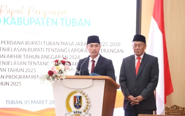 Thumbnail Eksekutif dan Legislatif Sidang Paripurna Perdana, Bupati Tuban Paparkan 4 Visi ke Depan