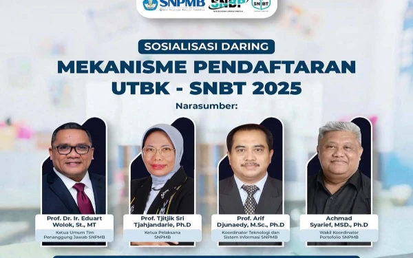 Thumbnail Jangan Lewatkan! Sosialisasi Mekanisme Pendaftaran UTBK-SNBT 2025, Ini Linknya