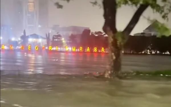 Thumbnail Penyebab Banjir di Unesa Lidah, Kabid Drainase DSDABM Surabaya Buka Suara