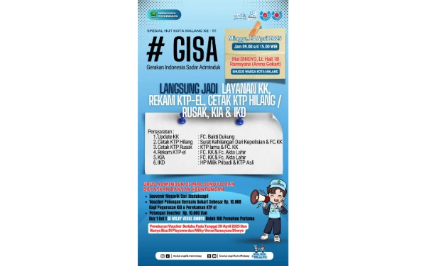 Thumbnail HUT ke-111 Kota Malang, Masyarakat Dapat Hadiah Pelayanan Adminduk Langsung Jadi