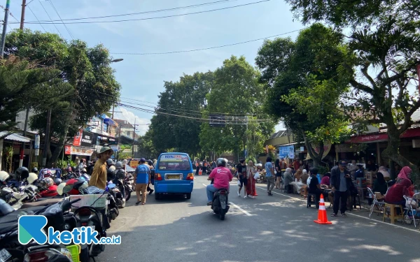 Akhir Pekan, Akses Jalan Pasar Klojen Malang Jadi Satu Arah