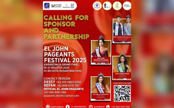 Thumbnail Berita - EL JOHN Pageants Festival 2025 Siap Digelar di IKN, Buka Peluang Sponsorship dan Kemitraan