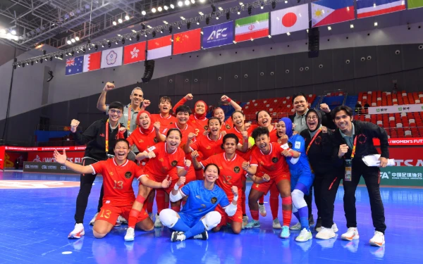 Thumbnail Berita - Indonesia ke Perempat Final Piala Asia Futsal Wanita, Kalahkan Bahrain 5-1