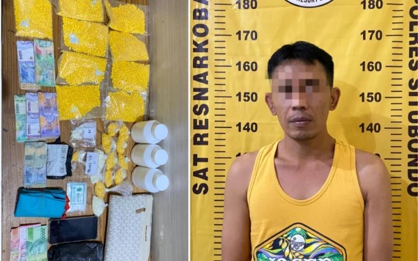 Thumbnail Berita - Residivis Narkoba Ditangkap, Ribuan Butir Pil Okerbaya Diamankan Polres Situbondo