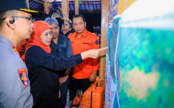 Gubernur Khofifah Gercep Tangani Bencana Longsor di Trenggalek, Minta Pemkab Segera Siapkan Lahan Relokasi