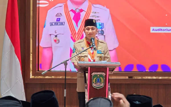 Thumbnail Viral! Upacara Pramuka Jatim di Tengah Laut, Arum Sabil Ingatkan Jaga Kedaulatan