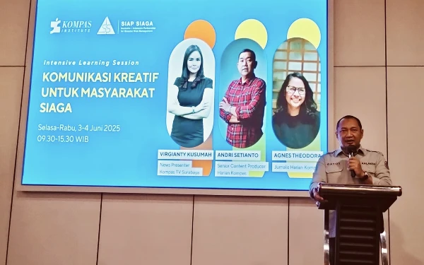 Thumbnail Berita - BPBD Jatim dan Kompas Institut, Gelar Pelatihan Komunikasi Kreatif Masyarakat Siaga Jelang Bulan PRB 2025