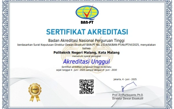 Thumbnail Polinema Sukses Raih Akreditasi Unggul, Ini Daftar Prodi Terbaik