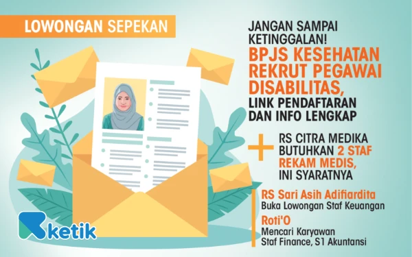 Thumbnail Berita - 4 Lowongan Sepekan: Pegawai Administrasi BPJS Kesehatan hingga Staff Finance Roti’O